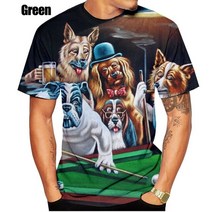 당구큐대 큣대 카본큐대 당구채 포켓볼그립2022 남성과 여성 여름 3d 새로운 패션 당구 티셔츠 게임 볼 큐, 03 green_07 XXXL