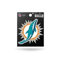 Rico Industries NFL 유니섹스 다이 컷 팀 로고 짧은 스포츠 스티커, Miami Dolphins, One Size_Team Color