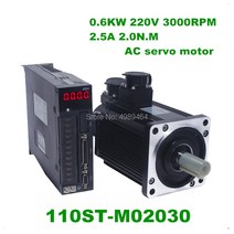 110st-m02030 220 v 600 w ac 서보 모터 0.6kw 3000 rpm 2n. m. servomotor 단상 드라이브 영구 자석 일치, 02 Pulse signal 24V