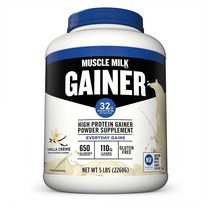 머슬 밀크 가이너 프로틴 파우더 바닐라 크림 2.2kg Muscle Milk Gainer Protein Powder Vanilla Crme, 1개