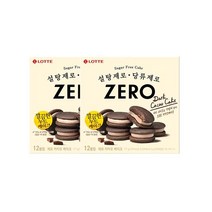 롯데 코코아분말 인간사료 스낵바 [신제품] 건강간식 제로 카카오 케이크 171g 2개 사무실다과 홈파티, 18개