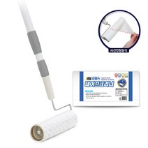 돌돌이 스탠드형 테이프클리너 4종 세트 밀대+본체+거치대+리필, 없음