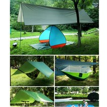 타프쉘 캠핑 캠프 그늘막 매쉬 사각 타프 밸리 스크린 방수 백패킹 캠핑용 등산 비치 사이드 빅텐 천타프, 블루+폴대