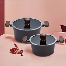 C 해피콜 그래핀 하이브 냄비 2종 세트, 옵션