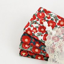 패브릭샵 DTP옥스포드 동백꽃향기 4컬러, 화이트