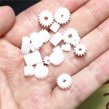 플라스틱 샤프트 기어 그룹 1 모터 톱니 축 세트 21 가지 종류구멍 직경 1mm 2mm DIY 헬리콥터 로봇 완구드, 08 122A_02 10pcs of gears