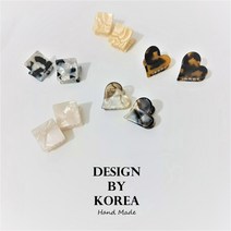 프랑스핀 셀룰로오스 페블 스퀘어 집게핀 동백이 착용 포인트 미니 헤어 집게핀 앞머리 고정핀 볼륨핀10종 세트