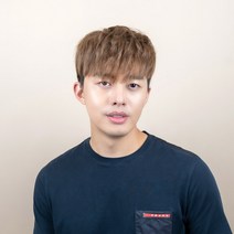 투애니위그 투블럭가발 스핀 스왈로펌 2컬러 남자 군인 부분 가발, 라이트 브라운, 왼쪽에서 오른쪽