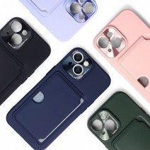 메탈 렌즈 카드 핸드폰 케이스, 아이폰SE3 SE2 8 7_네이비
