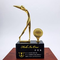 더좋은상패 크리스탈 홀인원패 싱글패 이글패 이븐파 언더파 대회 골프트로피 (TR2골드), 금색도금공 추가