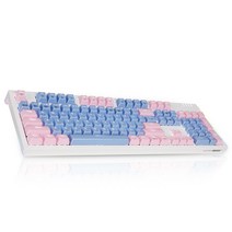 앱코 카일광축 크리스탈 사이드 RGB LED 기계식 유선키보드, K8300, V2(블루 + 핑크), 일반형