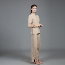 명상복 생활 수련 여성 남자 명상 다도 요가 의류, 색상4+XXXL