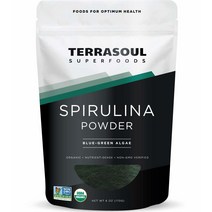 Terrasoul Super푸드 유기농 스피루리나 파우더 170g: