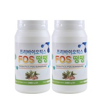 유정룡효소과학 프리바이오틱스 FOS 떵떵 유산균먹이 2통 4개월분, 240g