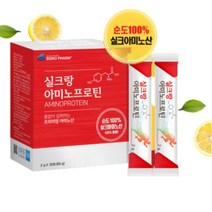 실크아미노산 2g x 30스틱 (1 2 3 4 5박스) / 순도 100% 가수분해 실크펩타이드(흡수율UP) / 아미노산부스터 레몬맛, 1박스, 60g