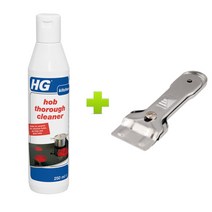 HG 인덕션 청소세제 하이라이트 전기레인지 청소 클리너, 전기렌지인덕션클리너250ml+청소칼(스크래퍼)