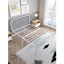 북유럽 철제 침대 강철 1인 2인용 기숙사 숙소 선반 diy 조립형 프레임, 1000mm*2000mm 옵션1