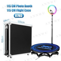 포토 부스 스튜디오 오각형 360 사진 자동 비디오 카메라 미국 해외 창고, 30.Flight case 115CM  EU