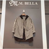 엠벨라 큰체크무늬 후드 점퍼 여름 린넨 점퍼 mbbs4jp002