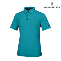 김영주 남성 라인 카라 반팔 티셔츠