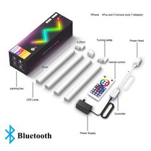 YAPOGI 스마트 글라이드 벽 조명 백라이트 홈 데코 인테리어 등 라이트, 램프4개 Bluetooth, US Plug, .