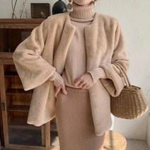 우아한 인조밍크 퍼코트 퍼자켓 밍크코트