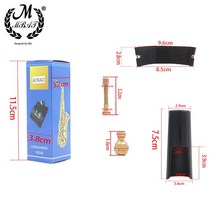 색소폰 M MBAT 알토 소프라노 테너 마우스피스 합자 및 캡 색소가죽 버클 클램프 클립 목관악기 액세서리, Alto