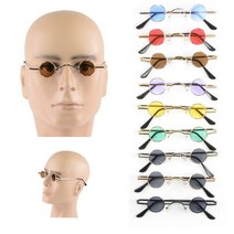 레옹 눈알가리개 선그라스 인싸안경 웃긴썬그리 관종템 인싸템 웃긴안경 생일파티 레트로감성, 갈색