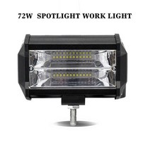 자동차 스포츠 라이트 led 작업 라이트 바 오프로드 홍수 조명 운전 헤드 라이트 457inch 램프 콤보 빔 12v 24v atv suv, 1 PC 72w 반점