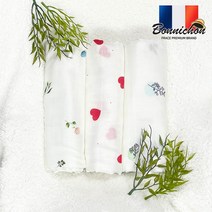 프랑스 보니숑 무형광 거즈블랭킷 아기담요 신생아블랭킷 유모차담요, 거즈블랭킷-베어초코(무형광)