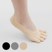 항균스판덱스 여성용 페이크삭스 실리콘 스판 발가락 덧신