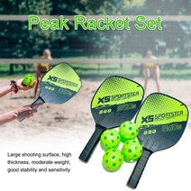 테니스라켓 정구 퓨어 라켓 2pcs 피클 패들 조합 2 4balls 실내 야외 스포츠 컴포트 그립 여성용 남성용 비치, 없음, 한개옵션0