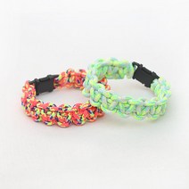 [펠트친구] 로프끈 팔찌 만들기 / 재료 diy 악세사리 매듭 로프줄 핸드메이드 팔찌 세트, 진분홍