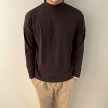 이지웨얼 남자 반목폴라 반폴라티 모크넥 반목니트