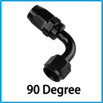 범용 AN4 AN6 AN8 AN10 AN12 알루미늄 오일 연료 스위블 호스 엔드 피팅 어댑터 키트 0 °/45 °/90 °/12, 04 Black 90_02 AN6