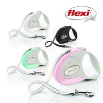 플렉시 자동줄 스타일 테이프타입 강아지 리드줄 모음, 화이트