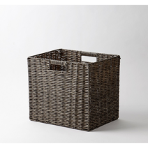 한샘 라탄 수납 바스켓 소품상자 수납함 대형 그레이 1P