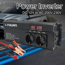 자동차 인버터 6000w DC 12v 24v에서 AC 220v LED 디스플레이 앰프 EU 플러그 파워 인버터 볼트 변환기 충전기 변압기, 유럽 ​​연합 24v 레드