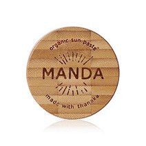 MANDA 유기농 선 페이스트 - 천연 암초 및 해양 안전 - SPF 50 선스크린 - 활동적인 라이프스타일을 위한 Thanaka 및 유기농 성분 - 서퍼 등산객 사이클리스트 운동선수 선블록 페이스트 - 1.4oz