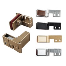 유리 경첩 장식장 진열장 유리문 무타공, 유리경첩브라운(1쌍)