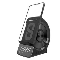 무선충전기 10W+블루투스 스피커 WD1, 블랙