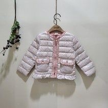 치크 여아 트위드 경량 점퍼