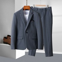 스타일리쉬 남자수트 심플 줄무늬 원버튼 셋업 링클프리 슬림 양복 정장 4995153336
