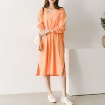 드레스날다 이프온리 브이넥 루즈핏 롱 원피스(ops1175)