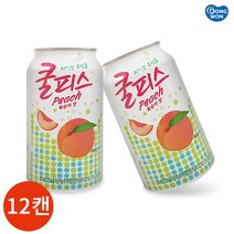 쿨피스 복숭아맛, 350ml, 12개