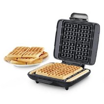 DASH 디럭스 와플 아이언 메이커 기계 1200W, 1200W_Red | Waffle Maker + Ele