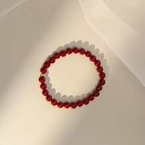 팔찌악세사리 본명 년 남성 선물 심플 개성 가볍게 사치한 주사주 운수대통구슬 액세서리 마네키 도화꽃을 2420485184, 주사 스판 염주 팔찌 15cm