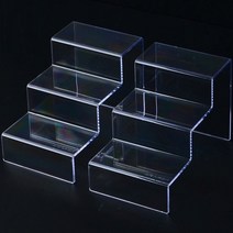 투명PS 2.5T 계단형 진열대 상품 전시 진열대 2P 2단 3단 주문선택