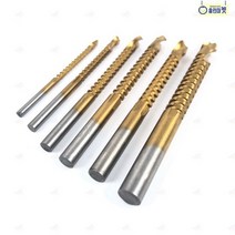 톱 드릴 비트 6P 세트 3~8mm 기리 드릴링 구멍 타공 고강도 내마모성 절삭 분쇄 재단 목재 목공 공예 가공 합판 원목 공방 DIY 수업 학원 수납장 협탁