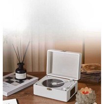 레트로 CD플레이어 감성 블루투스 스피커 여자친구 선물, 월넛 충전식 블루투스 기능 + 리모컨